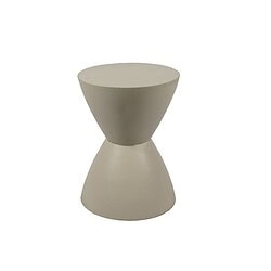 Elegante beige bijzettafel met moderne, strakke vormgeving voor woonkamer of slaapkamer.