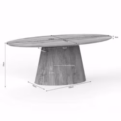 Eettafel Solana | 210 cm | Ovaal | Taupe