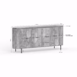 Dressoir Solana | 210 cm | Taupe