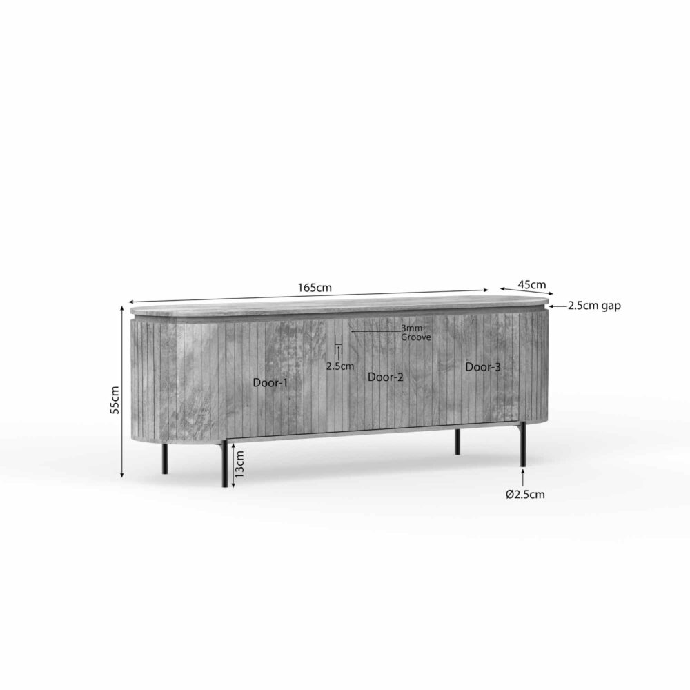 Tv meubel Solana | 165 cm | Taupe