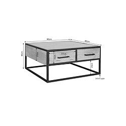 Kleinkast met industriële stijl, massief eikenhouten bovenblad en zwart metalen frame, ruime opbergruimte, perfecte aanvulling voor moderne woonkamers.
