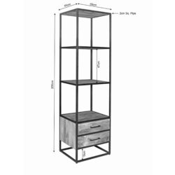 Boekenkast Denver 2 lades | 55 cm