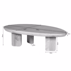 Salontafel Zillah | 130 cm | bruin eiken