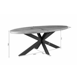Eettafel Denver | 210 cm | Ovaal