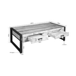 Salontafel Boaz | 120 cm | twee lades