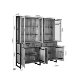 Vitrinekast Boaz XXL | 200 cm