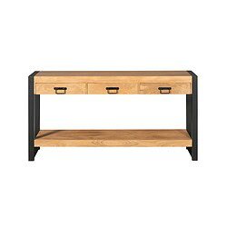 Boekenkast van massief hout en zwart metalen frame, industrieel design, opberger voor woonkamer of hal, stijlvolle en duurzame meubelstuk, Mokana Meubelen, landelijke en moderne interieurstijl.