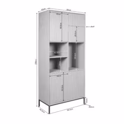 Vakkenkast Madison Brown | 90 cm