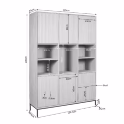 Vakkenkast Madison XL Brown| 135 cm