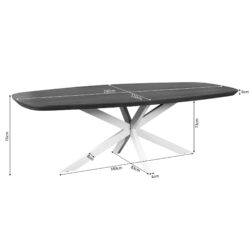 Eettafel Madison Brown | 240 cm | Deens Ovaal | Poot Sand