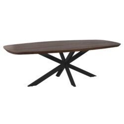 Eettafel Madison Brown | 240 cm | Deens Ovaal | Poot Black