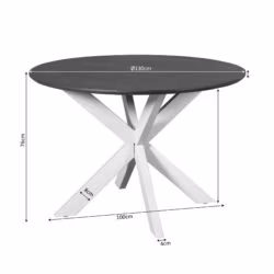 Eettafel Madison Brown | 130 cm | Poot Sand