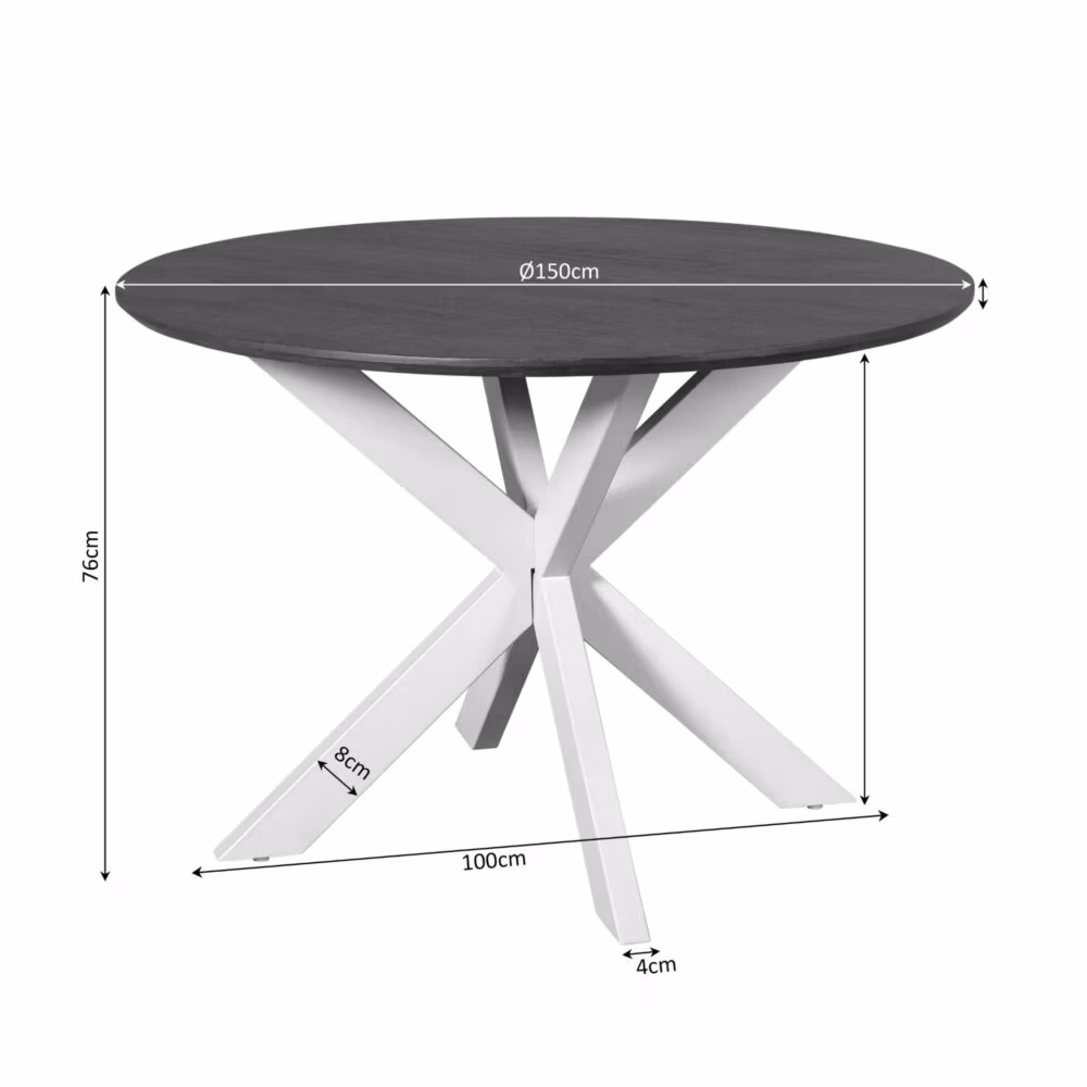 Eettafel Madison Brown | 150 cm | Poot Sand
