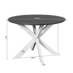 Eettafel Madison Brown | 130 cm | Poot Sand
