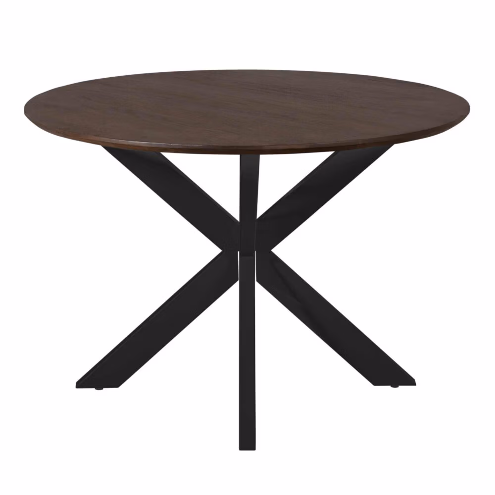 Eettafel Madison Brown | 110 cm | Poot Black