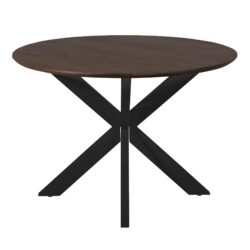 Eettafel Madison Brown | 110 cm | Poot Black