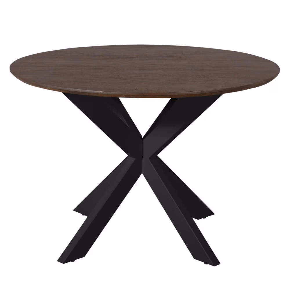 Eettafel Madison Brown | 110 cm | Poot Black