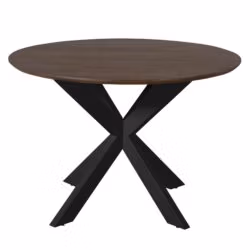 Eettafel Madison Brown | 110 cm | Poot Black