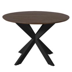 Eettafel Madison Brown | 110 cm | Poot Black
