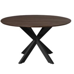 Eettafel Madison Brown | 130 cm | Poot Black
