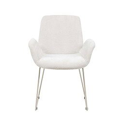 Elegante witte lounge fauteuil met moderne metalen poten, perfect voor een stijlvolle woonkamer of kantoorinrichting. Comfortabel en tijdloos ontwerp van Mokana Meubelen.