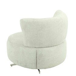 Vormgegeven witte fauteuil met ronde zitting en comfortabele rugleuning, ontworpen door Mokana Meubelen voor modern interieur.