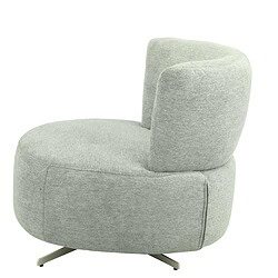 Modern Scandinavisch gestoffeerd lounge fauteuil in lichtgrijs melange met comfortabele zit- en rugleuningen, perfect voor een stijlvolle en gezellige zithoek.