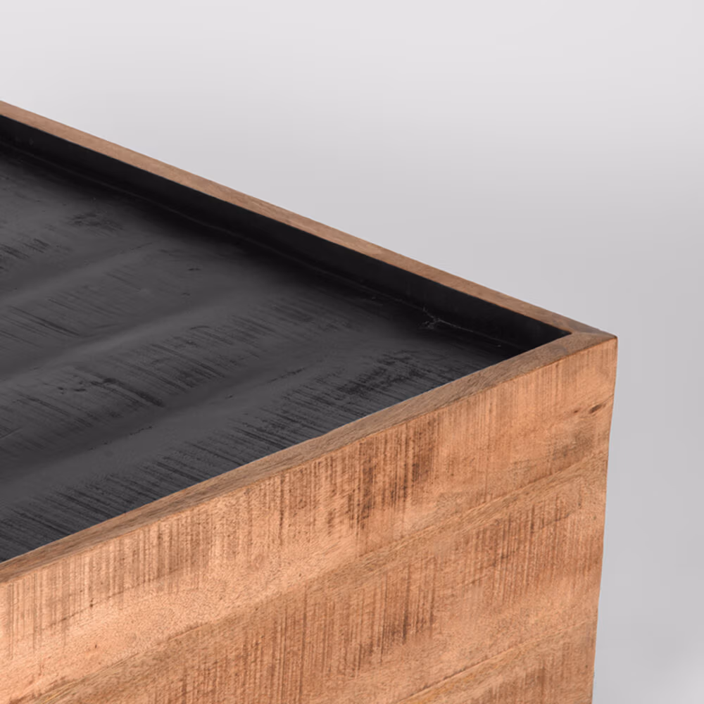 LABEL51 Salontafel Noble - Rough - Mangohout - 80x80 cm