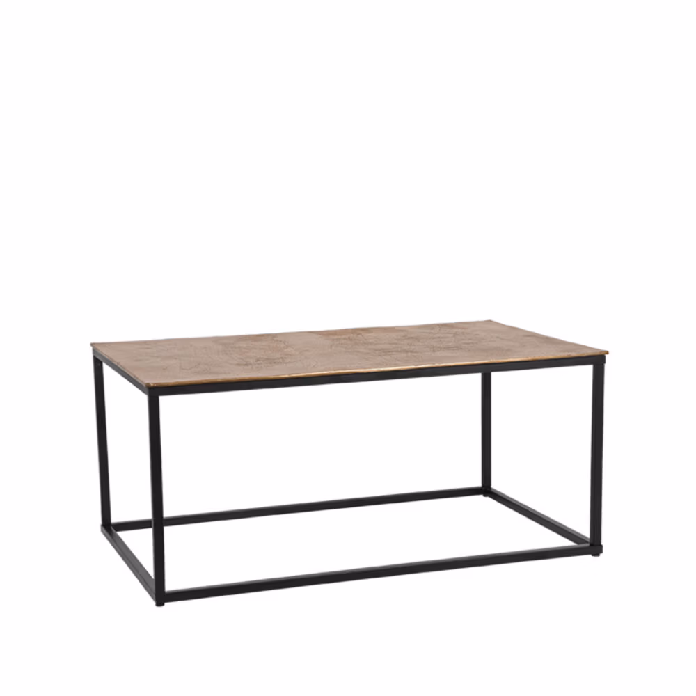 D-MAXX Salontafel Pride - Antiek goud - Metaal - 100 cm