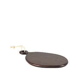 Harbaard houten serveerplank met leren koord, perfect voor borrelplanken en ambachtelijk servies. Een stijlvol en functioneel accessoire voor in iedere keuken of eetruimte.