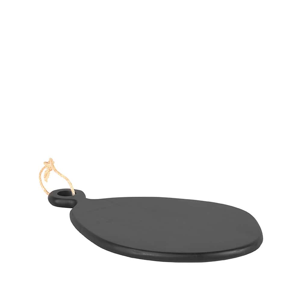 Kleine zwarte wasplaat met touwhandvat, ideaal voor antislip en veiligheid in de keuken of badkamer. Perfecte accessoire voor het ophangen en veilig gebruik op verschillende oppervlakken.