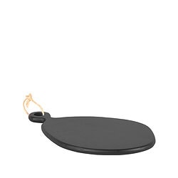 Kleine zwarte wasplaat met touwhandvat, ideaal voor antislip en veiligheid in de keuken of badkamer. Perfecte accessoire voor het ophangen en veilig gebruik op verschillende oppervlakken.