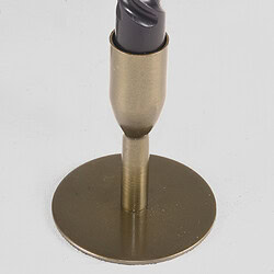 Kandelaar, modern design, goudkleurig met zwart element, decoratief voor interieur, stijlvolle tafelaccessoire, geschikt voor kaarsen en feestdecoratie.