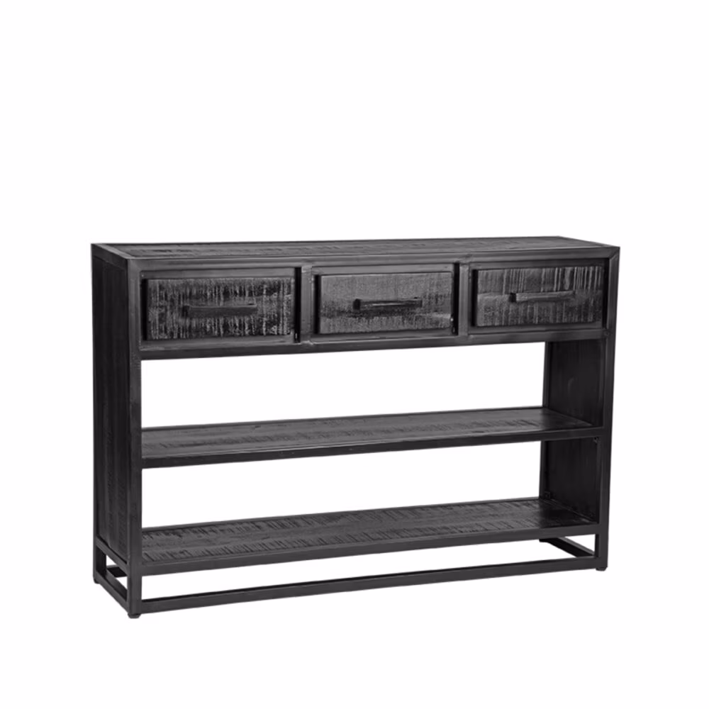 LABEL51 Sidetable Chili - Zwart - Mangohout - Sidetable