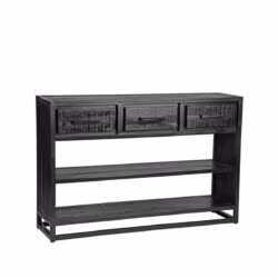 LABEL51 Sidetable Chili - Zwart - Mangohout - Sidetable