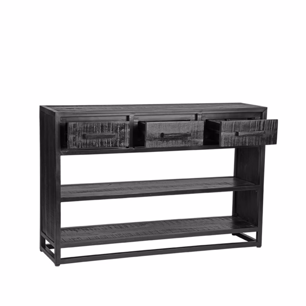 LABEL51 Sidetable Chili - Zwart - Mangohout - Sidetable