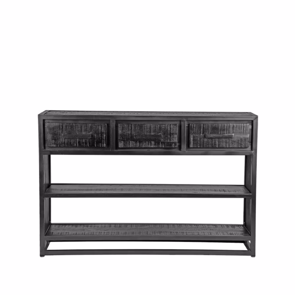 LABEL51 Sidetable Chili - Zwart - Mangohout - Sidetable