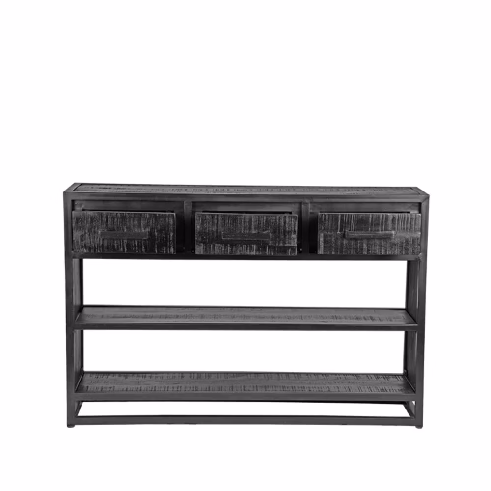 LABEL51 Sidetable Chili - Zwart - Mangohout - Sidetable