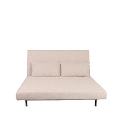 Luxe stoffen slaapbank met afneembare kussen in een lichtroze kleur, modern design en comfortabele zitervaring, perfect voor elke woonkamer of gastenverblijf.