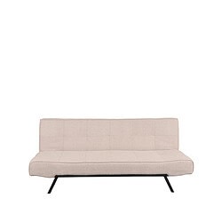 Elegant beige stoffen bank met moderne zwarte pootjes, geschikt voor woonkamer of salon, ontworpen door Mokana Meubelen voor stijlvol wonen.