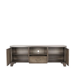 LABEL51 Tv-meubel Fence - Grijs - Metaal - Tv-Meubel