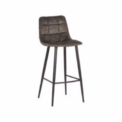 LABEL51 Barhocker Jelt - Hunter - Velours - Sitzhöhe 78