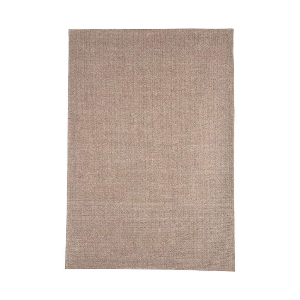 Ecoverfsch rug in neutrale beige kleur, perfect voor moderne en warme woonkamers. Gemaakt van duurzaam materiaal, zachte textuur voor comfort en stijl.