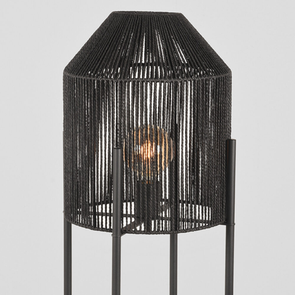 LABEL51 Vloerlamp Ibiza - Zwart - Jute - Vloerlamp