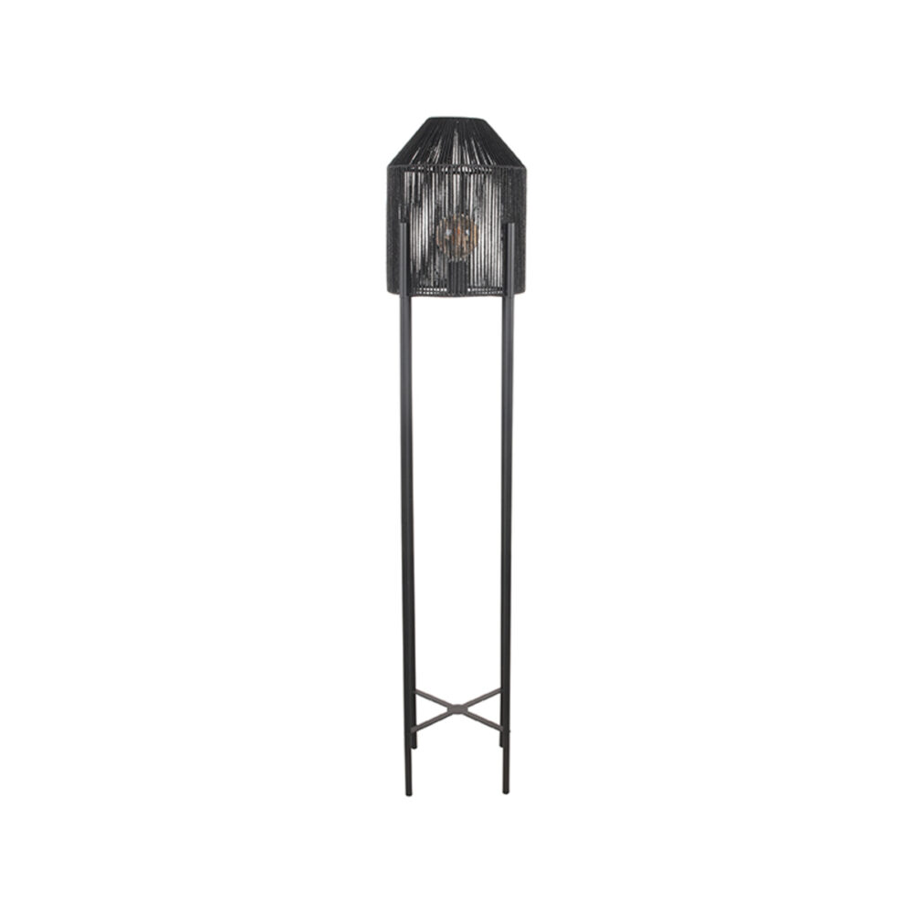 LABEL51 Vloerlamp Ibiza - Zwart - Jute - Vloerlamp