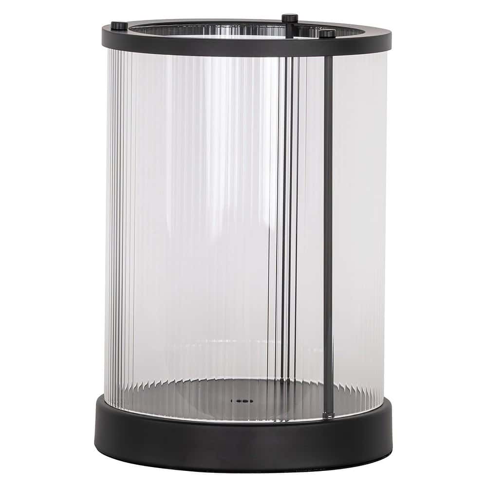 Hoogwaardige ronde douchecabine met zwart frame en doorzichtig vlechtglas, modern badkamerelement, duurzame en stijlvolle afwerking voor luxe badkamerdesign.