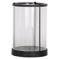 Hoogwaardige ronde douchecabine met zwart frame en doorzichtig vlechtglas, modern badkamerelement, duurzame en stijlvolle afwerking voor luxe badkamerdesign.