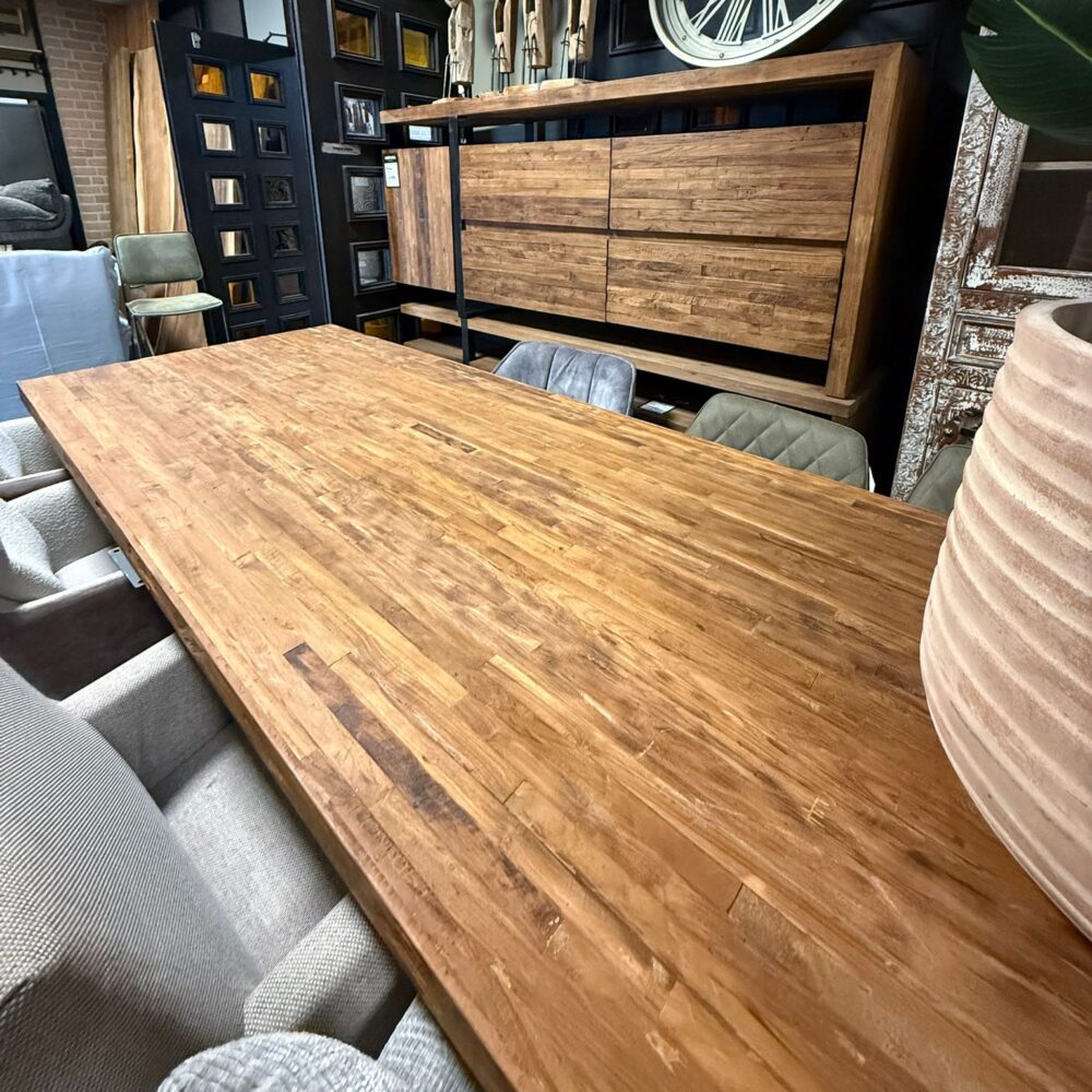Donny Teakhouten Eettafel Massief 280cm