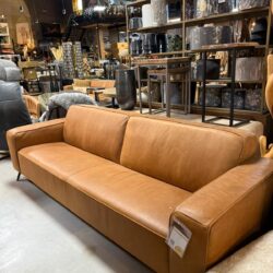 Luik 4 zits vintage leder cognac