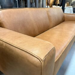 Luik 4 zits vintage leder cognac
